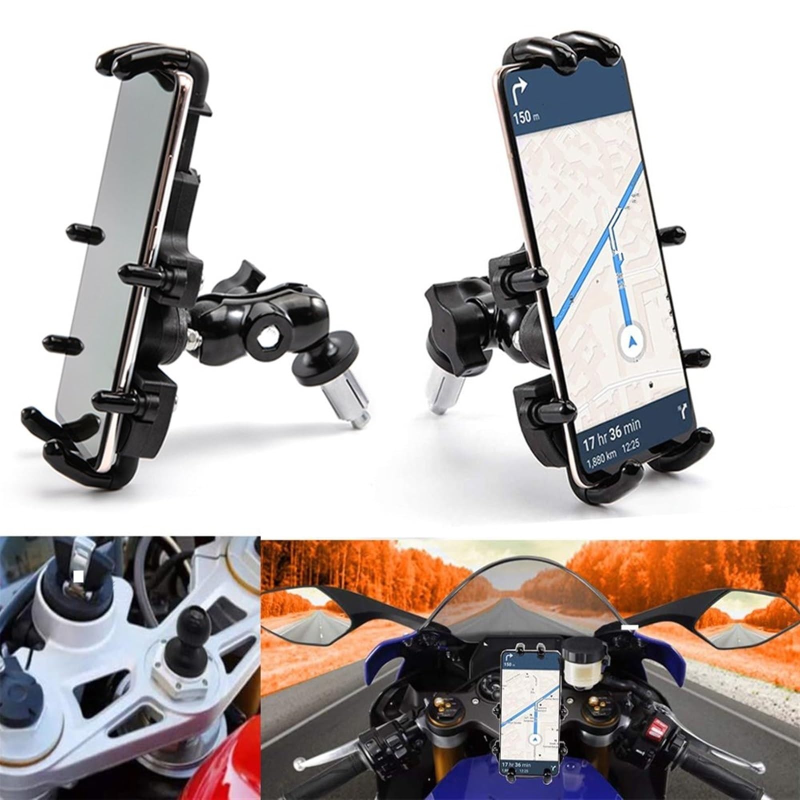 Amazon.co.jp: バイク用スマホホルダー 用 に適合するZX-14R に適合