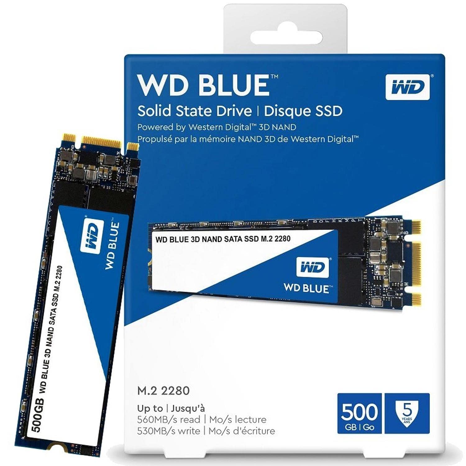Amazon | WD 内蔵SSD M.2-2280 / 500GB / WD Blue 3D / SATA3.0 / 5年