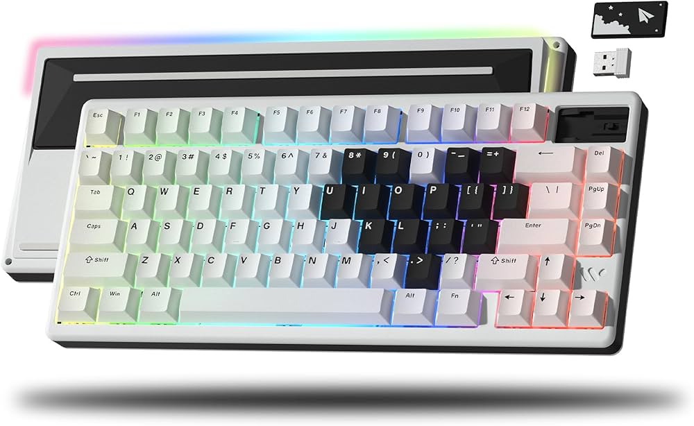 Amazon | Womier ゲーミングキーボード 75% ワイヤレスメカニカル
