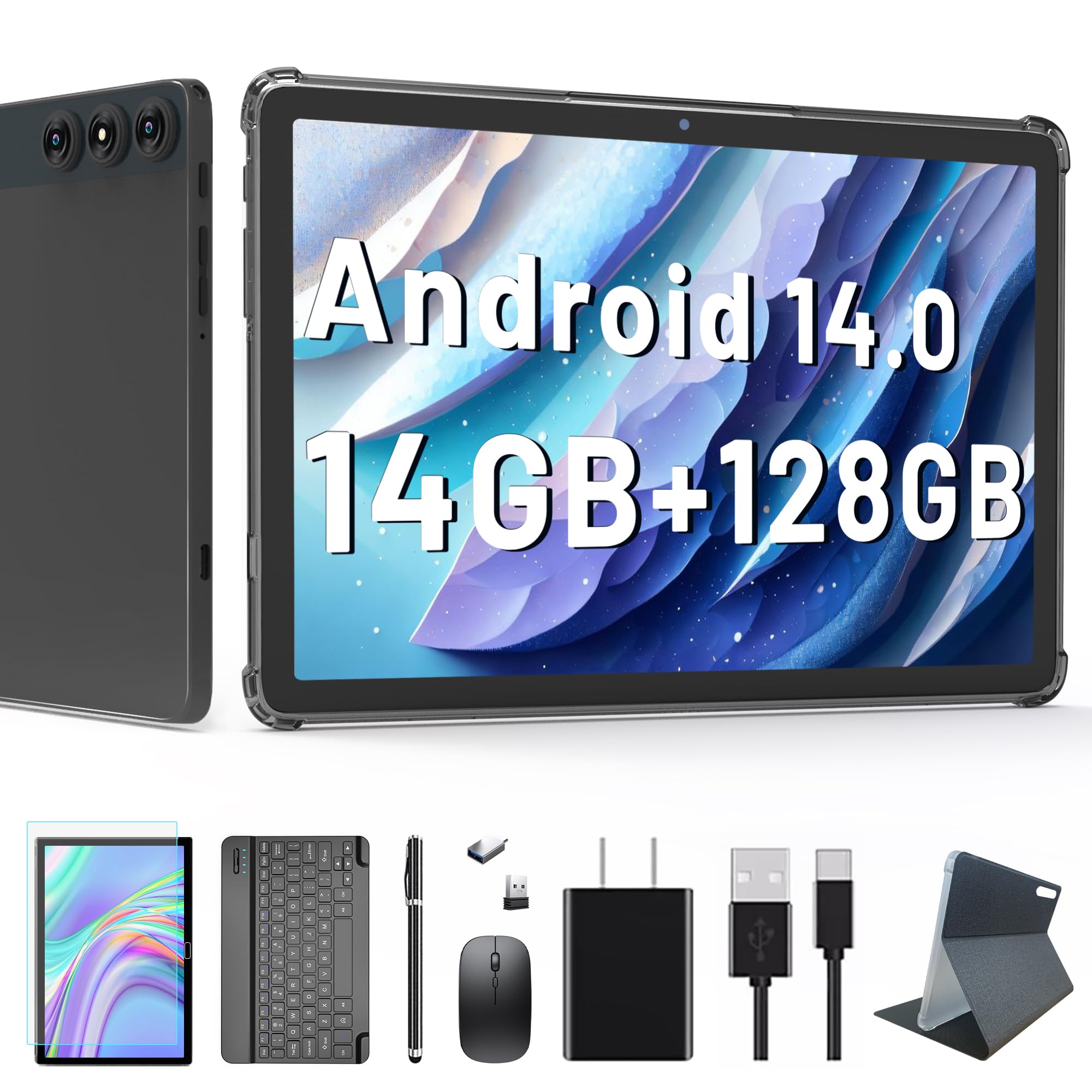 Amazon.co.jp: Android14タブレット2024新登場タブレット10インチwi-fi