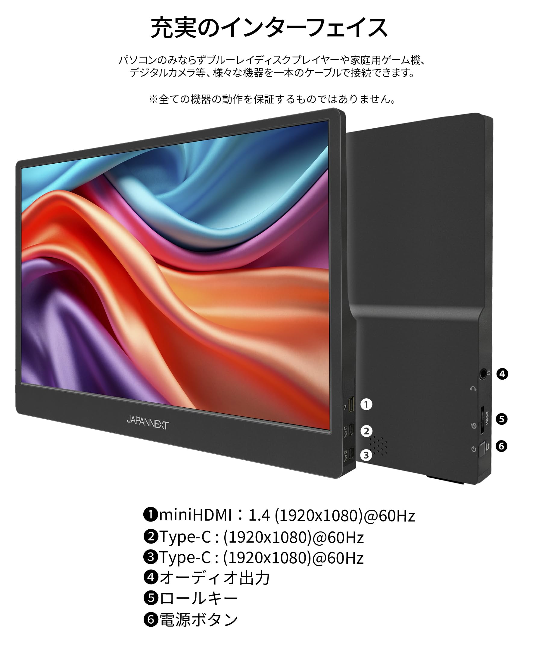 Amazon.co.jp: JAPANNEXT 14インチ モバイルモニター IPS パネル フル