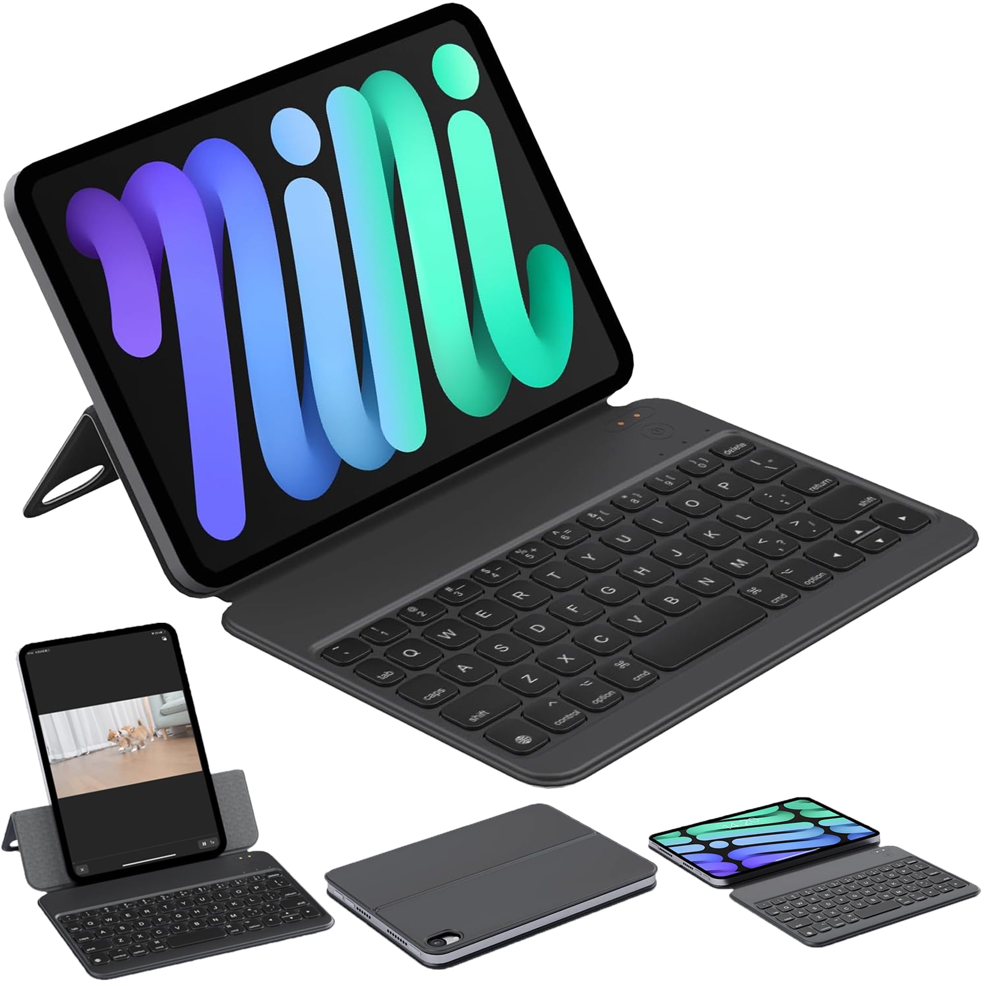Amazon.co.jp: HOU iPad mini 6/7 (A17 Pro) 対応キーボードケース