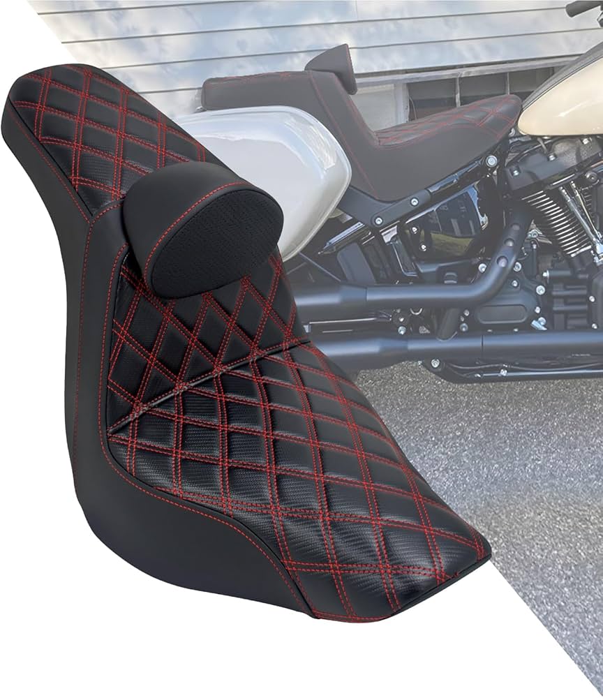 Amazon | HDBUBALUS バイク シート ダブルシート バックレスト付き
