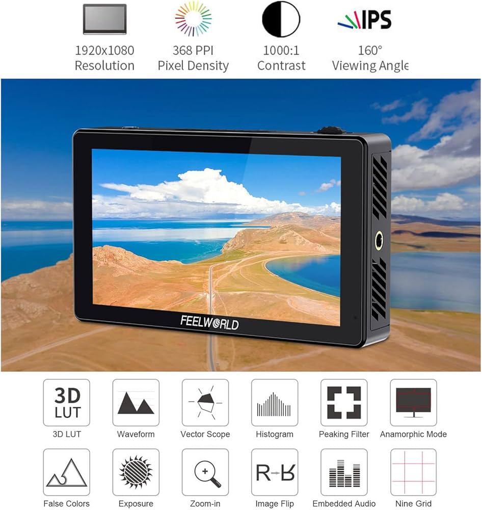 Amazon.co.jp: FEELWORLD LUT5 5.5インチ 3000nit超高輝度タッチ