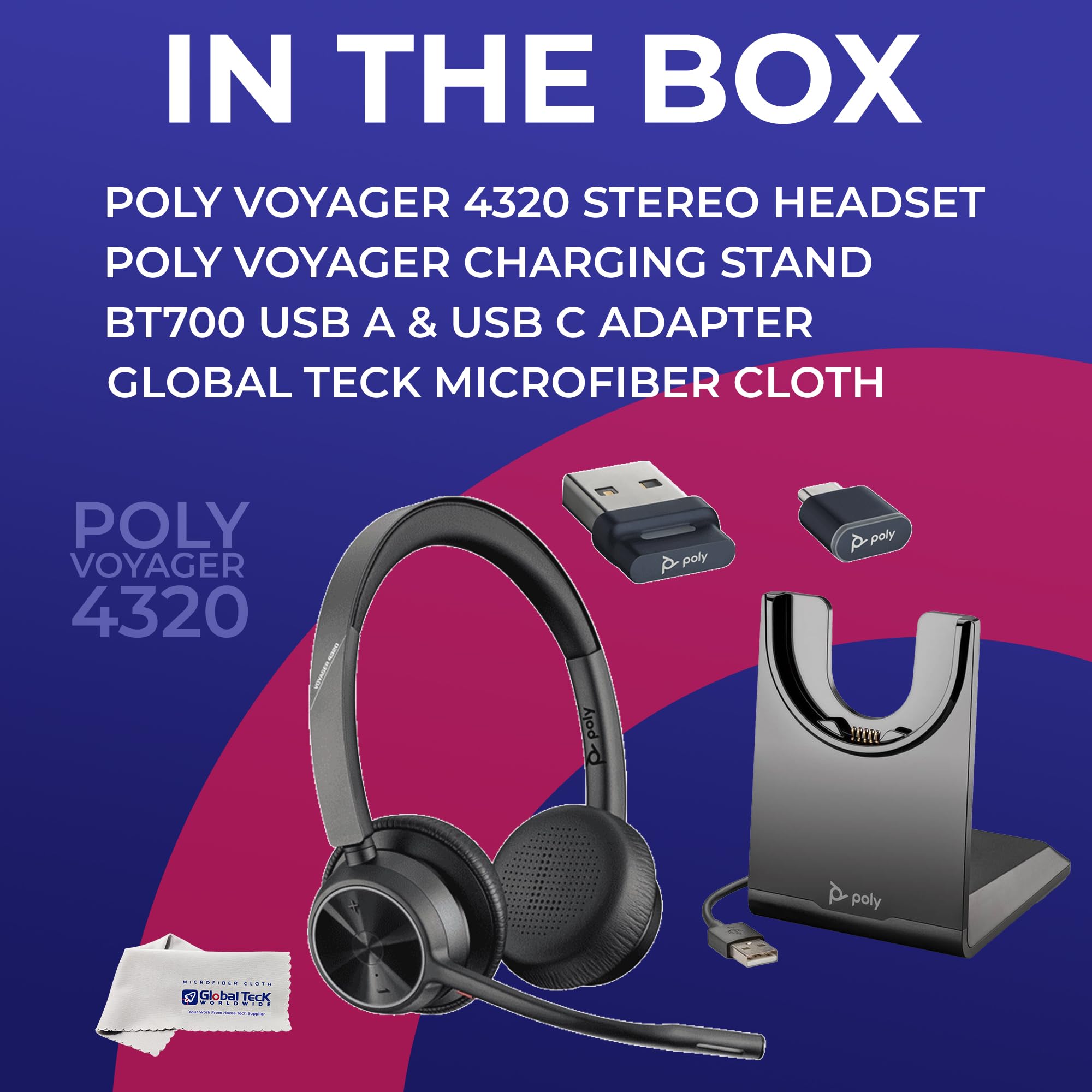 Amazon.com: Poly Voyager 4320 UC Wireless Bluetooth Duo Headset