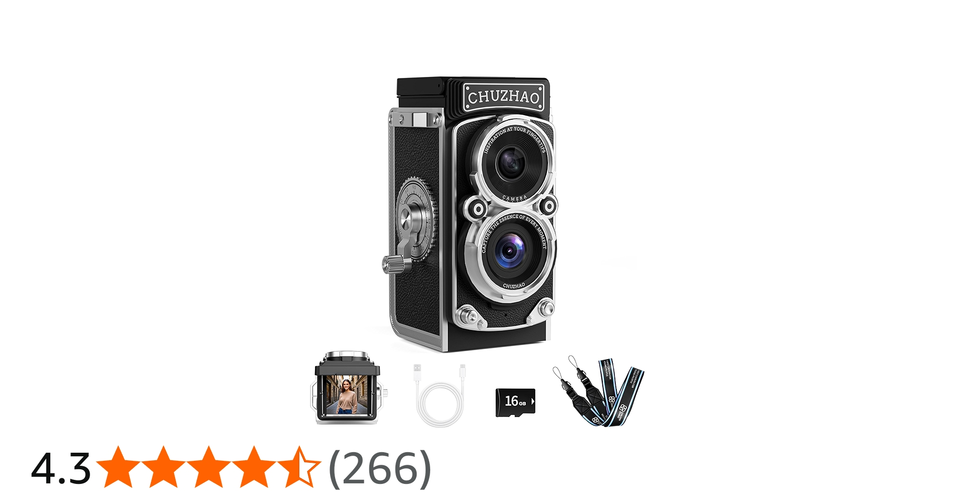 Amazon.co.jp: CHUZHAO Mini Retro Digital Camera - Vintage TLR