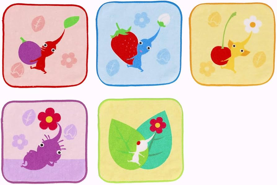 Amazon｜丸眞 ミニタオル 5枚組 任天堂 カラフルピクミン ピクミン