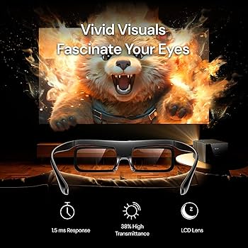 Amazon.com: Valerion DLP Link 3D Glasses, Rechargeable Active