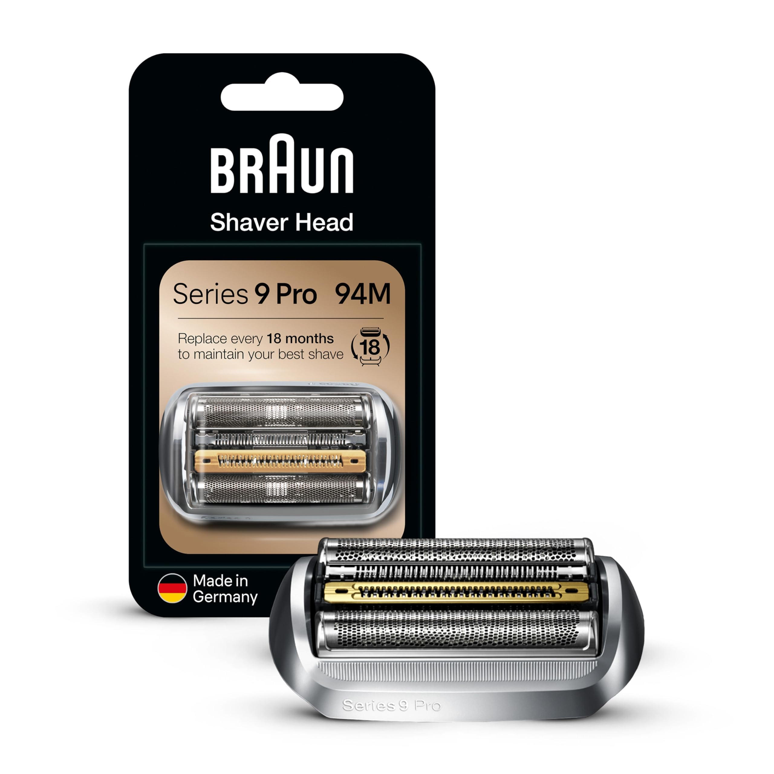 Amazon.com: Braun Shaver Head Replacement Part 94M Silver