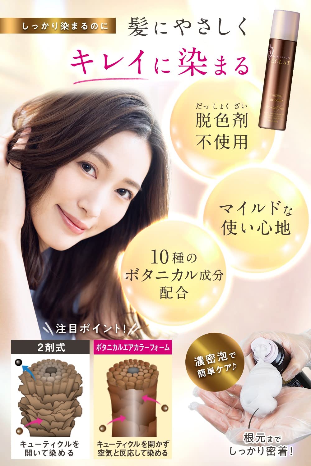 Amazon | ヘアボーテエクラ ボタニカル エアカラーフォーム ダーク