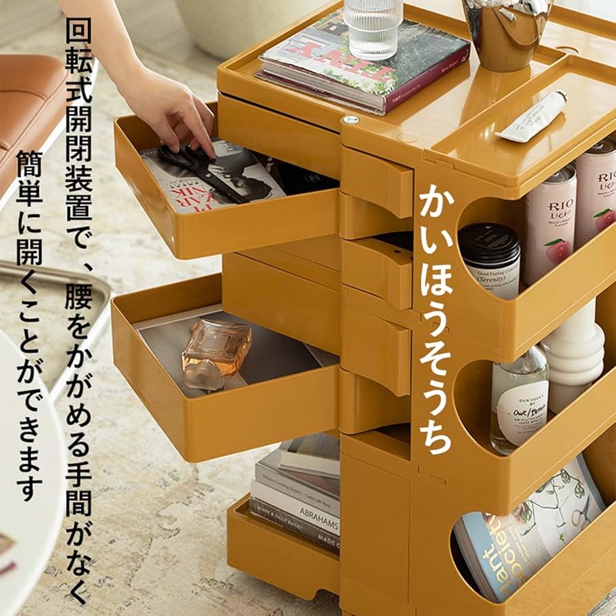 Amazon.co.jp: 収納ラック ワゴン キッチン カラートロリー リ