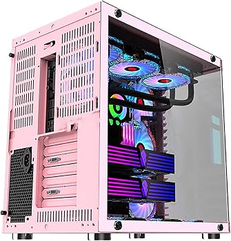 Amazon.co.jp: pcケース ミドルタワー ピラーレス ゲーミングpcケース