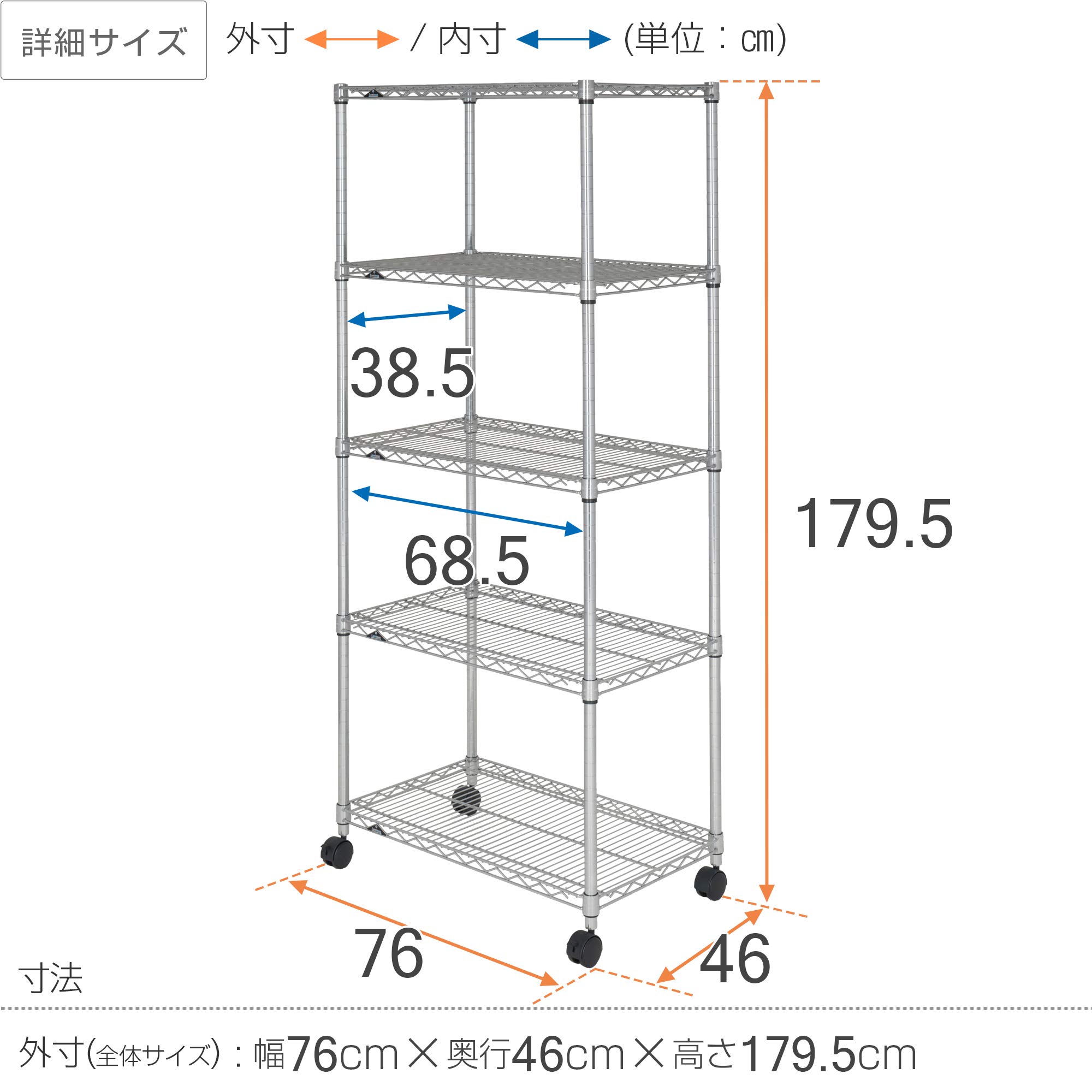 Amazon.co.jp: ドウシシャ ルミナス レギュラー ラック スチールラック