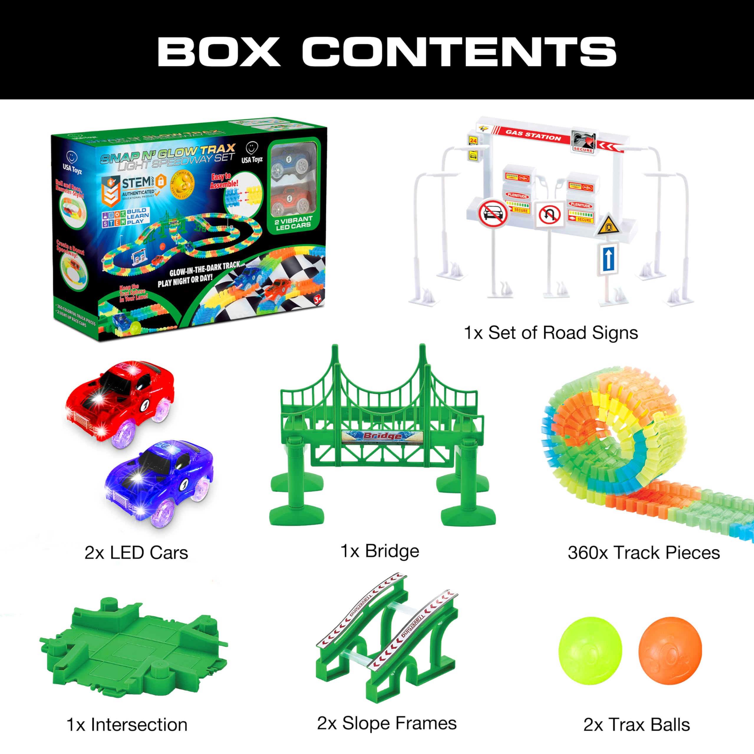 Amazon.co.jp: USA Toyz Glow Trax 暗闇で光るレーストラック 子供用