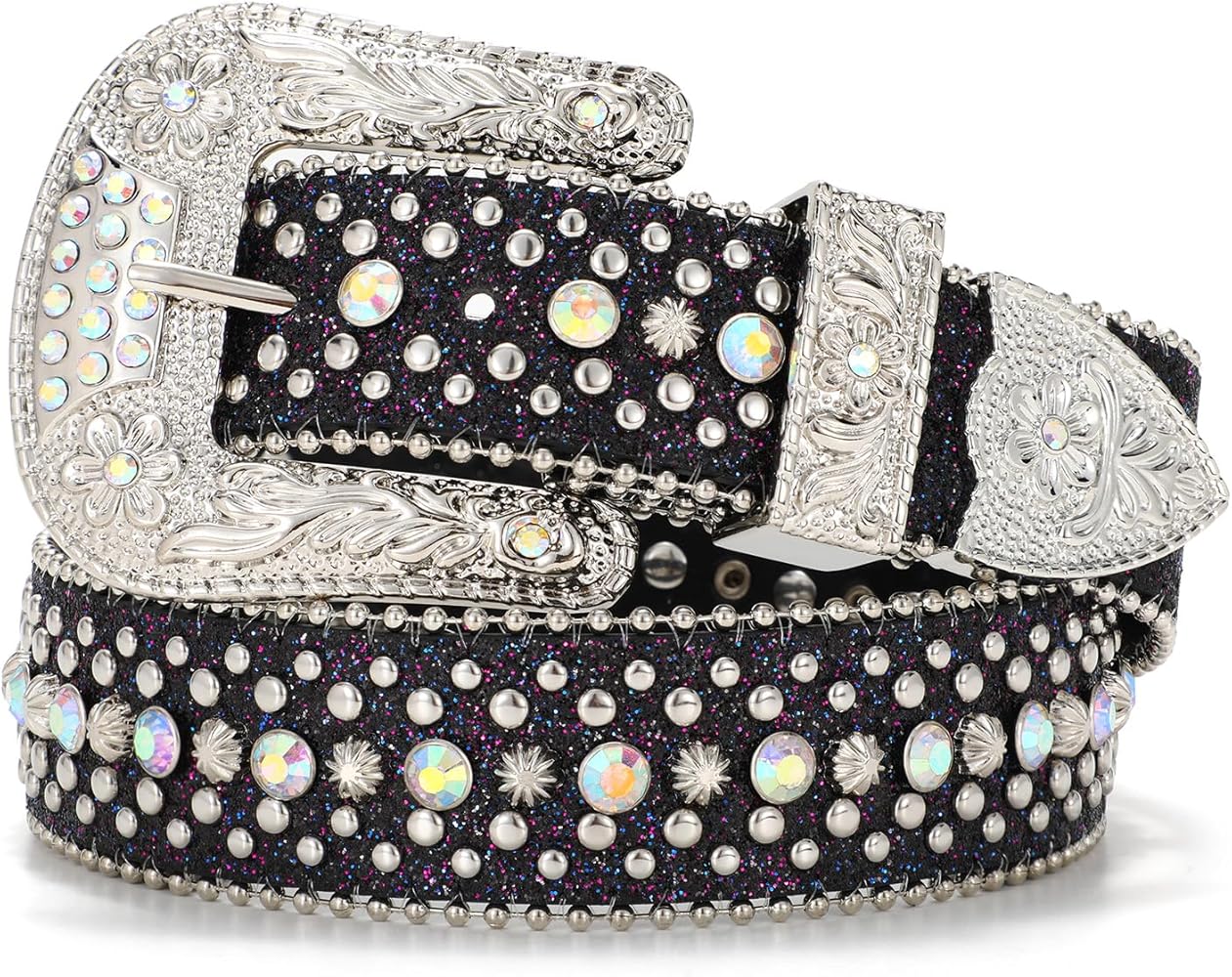 BELTROAD Rhinestone Goth Bling Belts for Women and Men Western