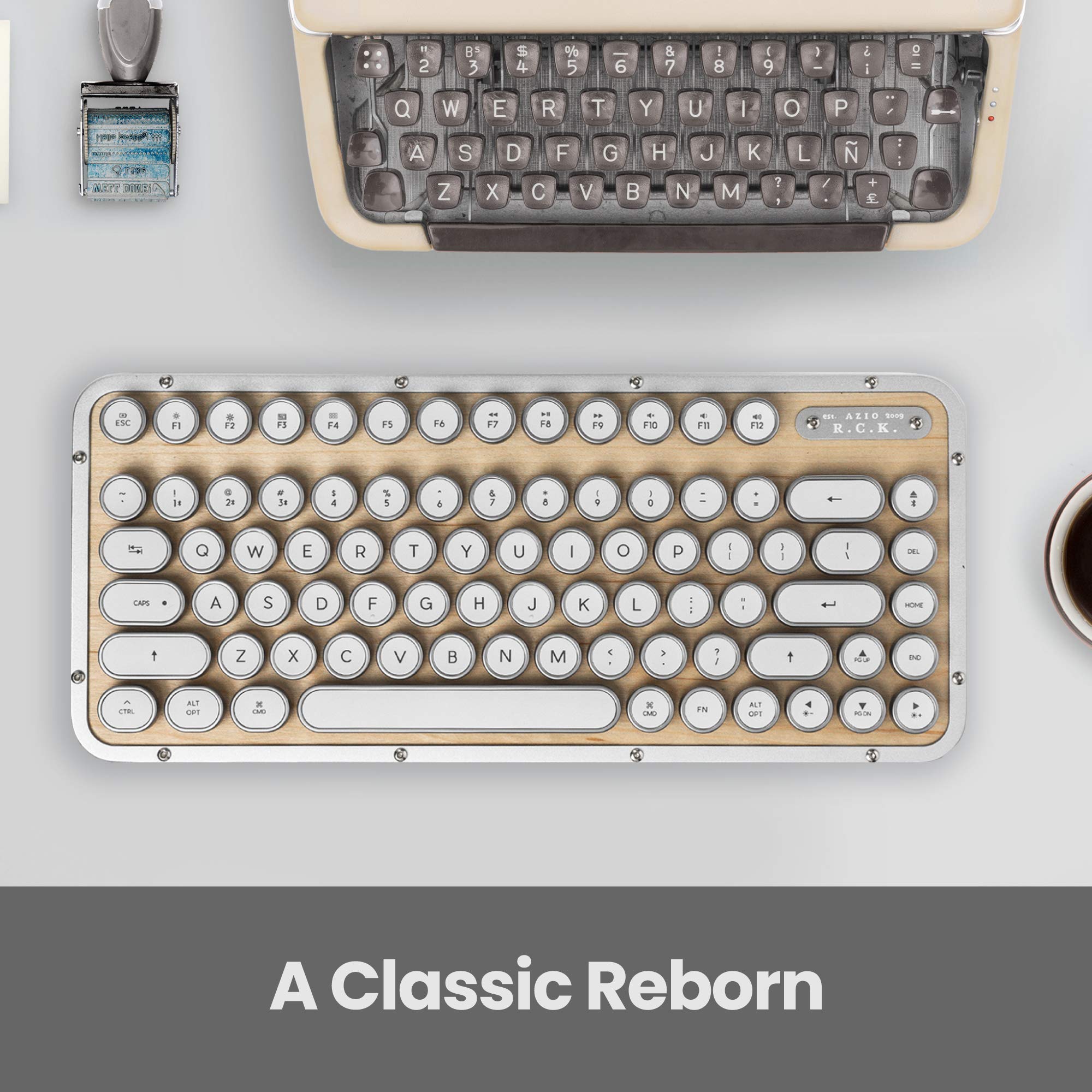 Amazon | Azio レトロコンパクトキーボード、メイプル。 | AZIO