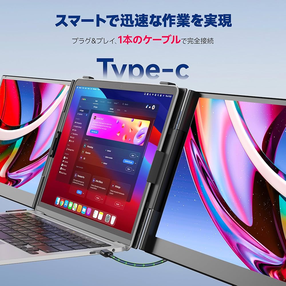 Amazon.co.jp: 14インチ ディアルモバイルモニター【超薄型・1kg】 2