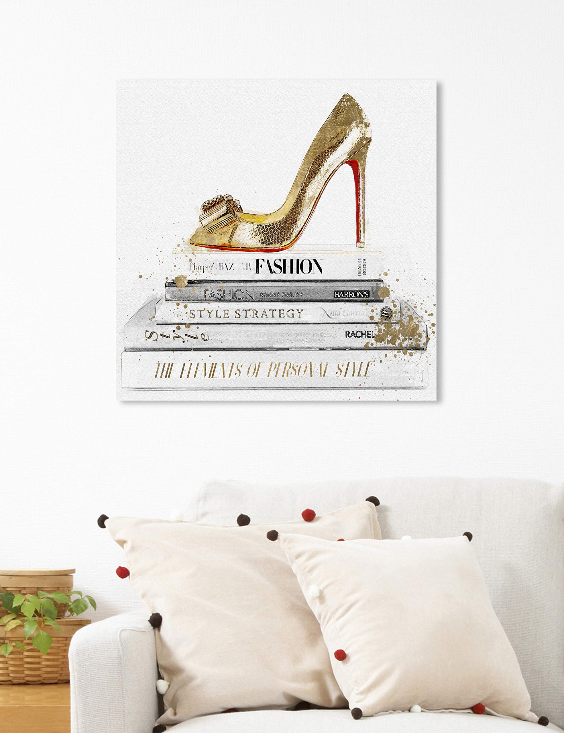 Amazon.co.jp: Oliver Gal 'Gold Shoe and Red Sole' ファッション