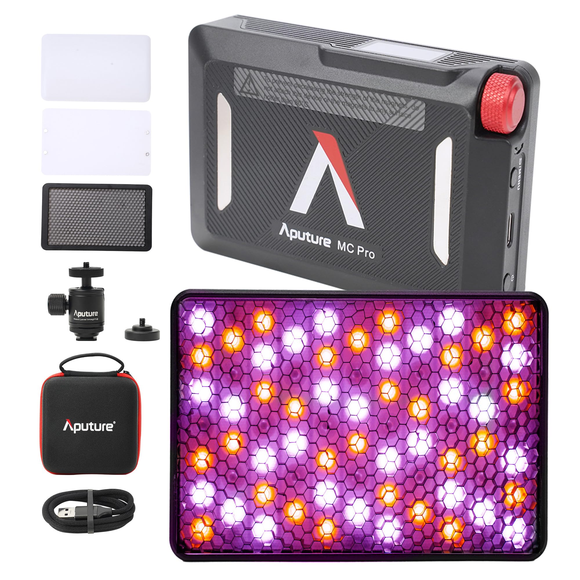 Amazon | Aputure MC PRO LED撮影ライト RGBWW 雰囲気ライト TFTカラー