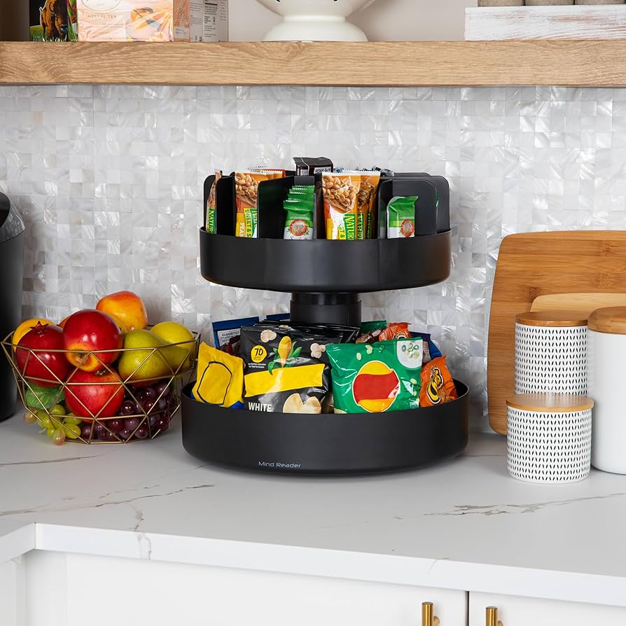 Amazon.com: Mind Reader 2-Tier Snack Carousel, Countertop