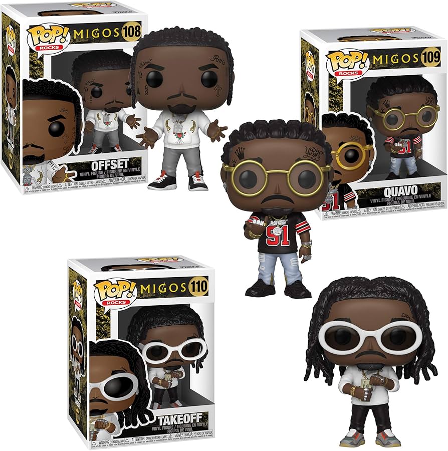 Amazon.com: FunKo Pop! Rocks: Migos Collectible Vinyl Figures