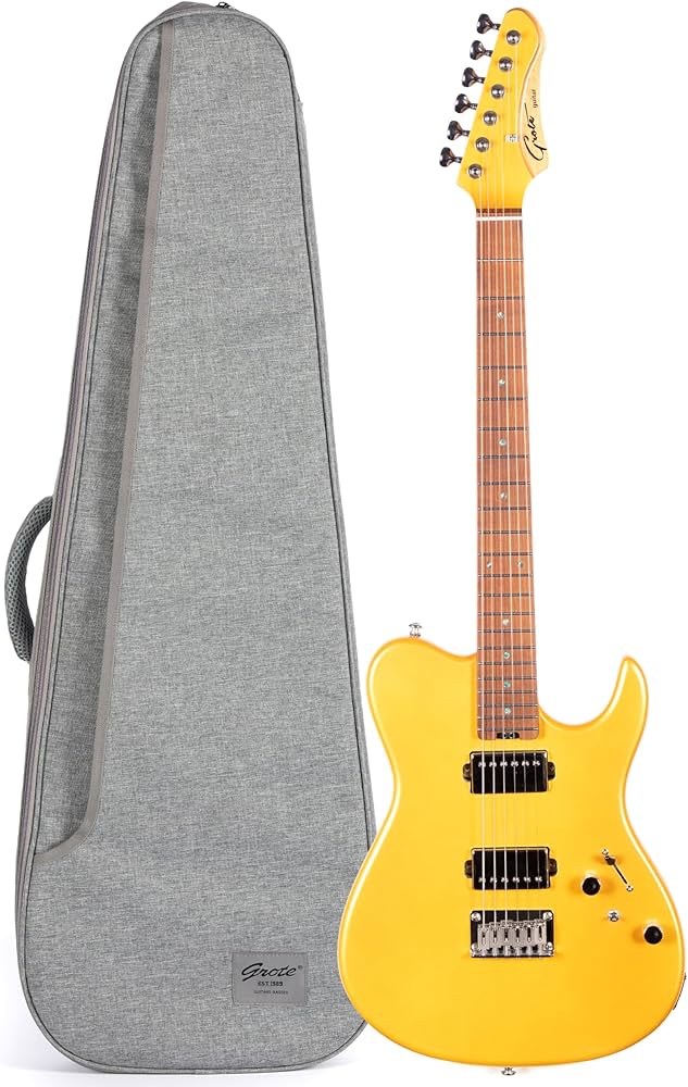 Amazon | Grote GTLM-2 ソリッドボディエレクトリックギター、焼き