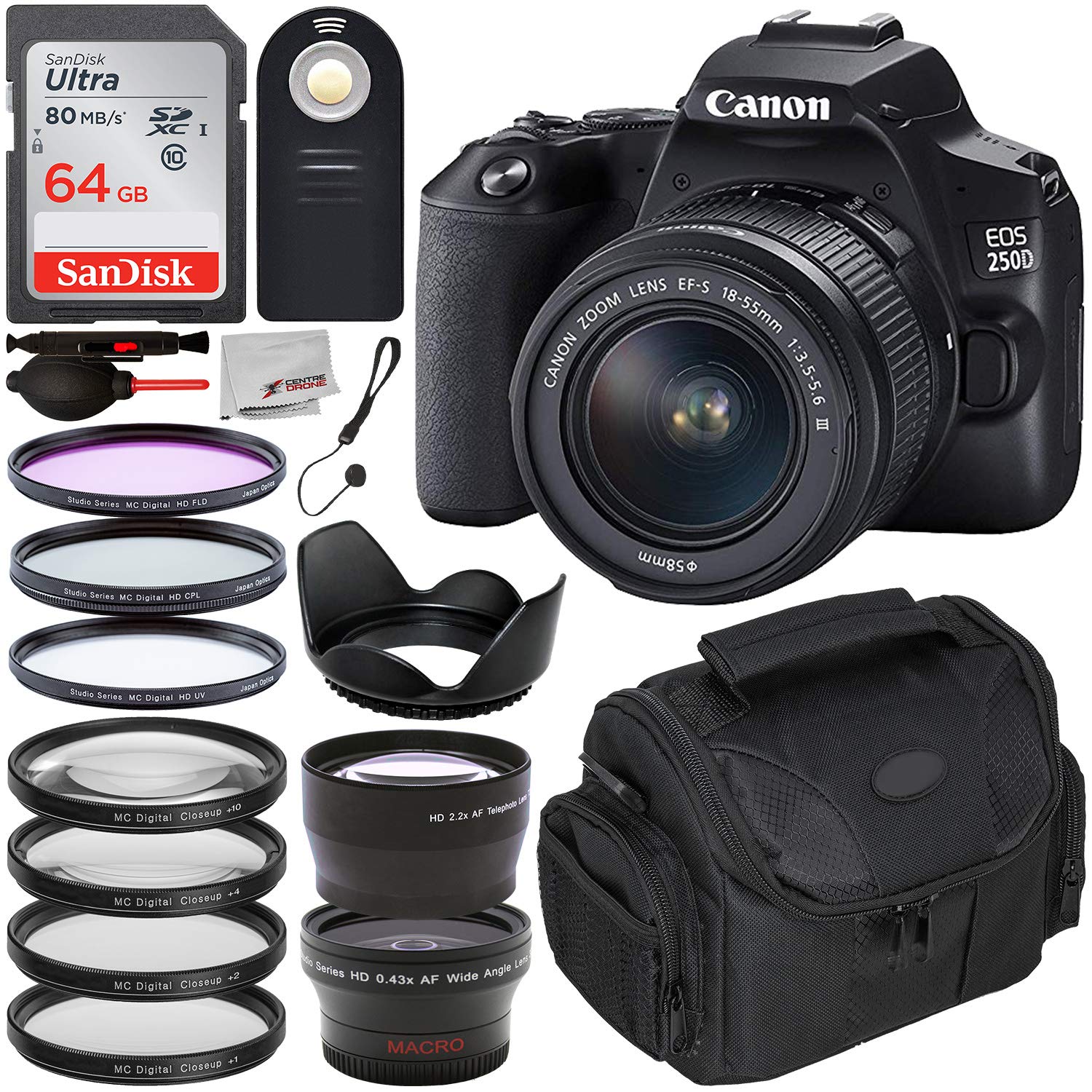 Amazon Canada: Canon EOS 250D DSLR Camera with 18-55mm DC III Lens