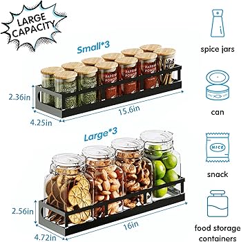 Amazon.com: X-cosrack 6-Tier Wall-Mounted Spice Rack Organizer