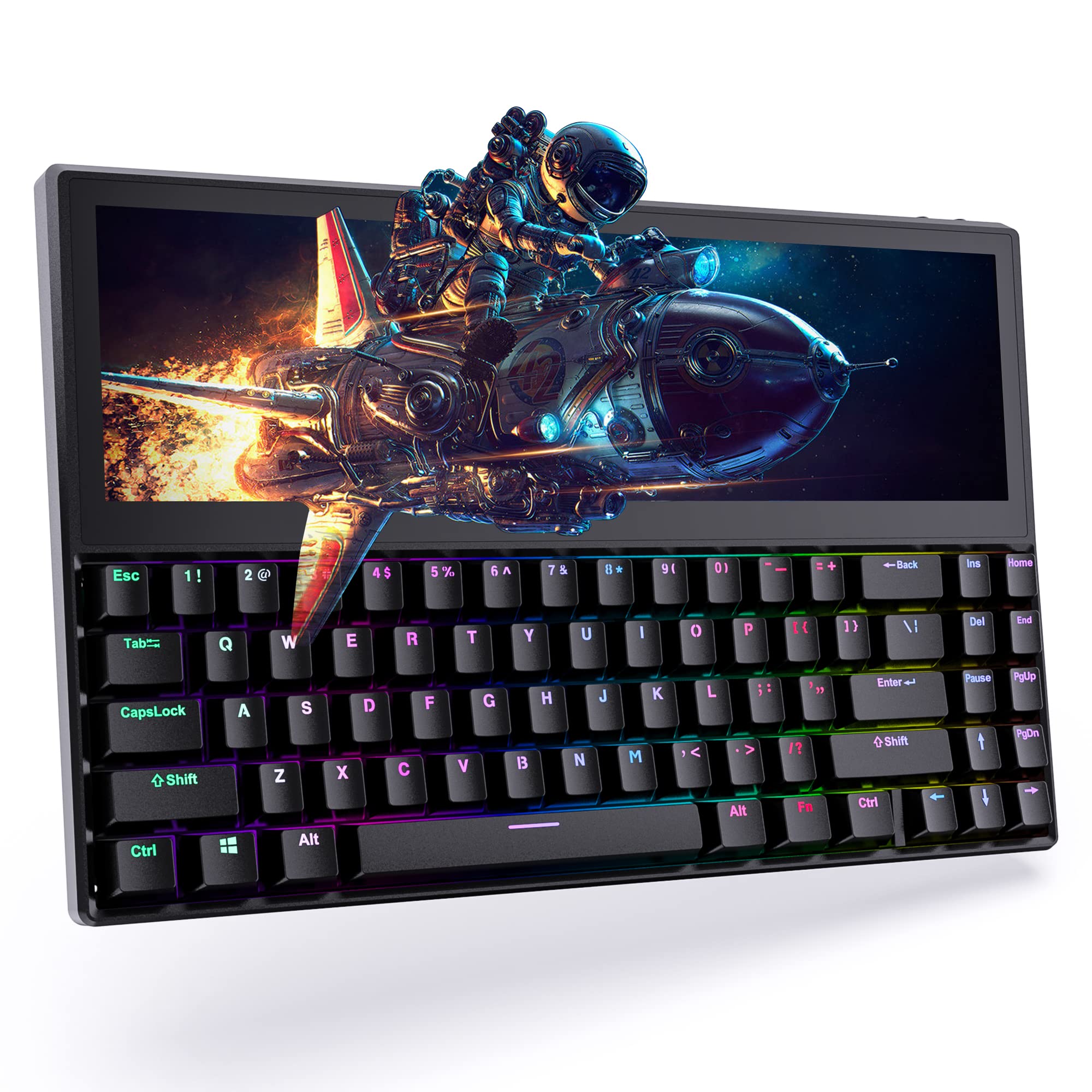 Amazon | Kwumsy ポータブルモニター 分割画面キーボード メカニカル多