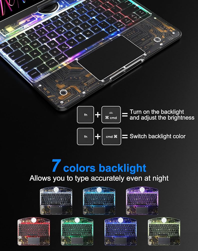Amazon.com: Suzii Transparent Keyboard Case for iPad Pro 11-inch
