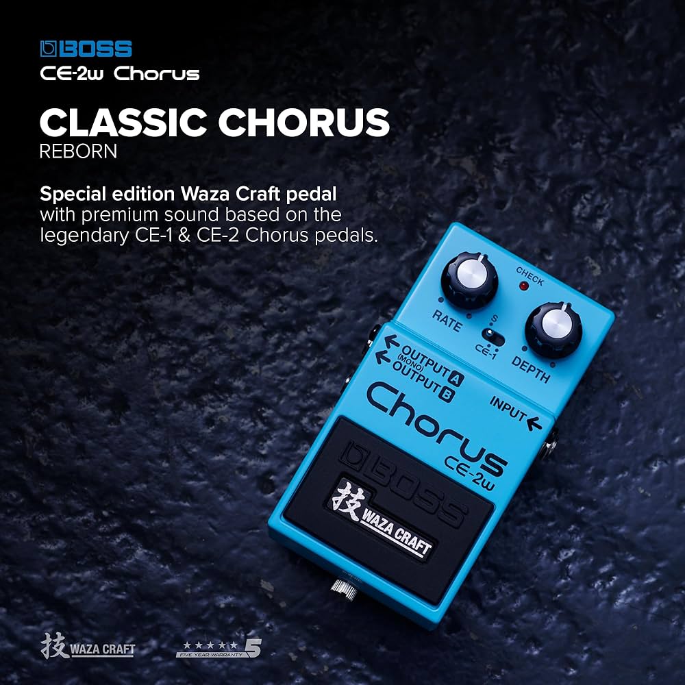 BOSS CE-2W Chorus | Premium Waza Craft Guitar Effect Pedal with