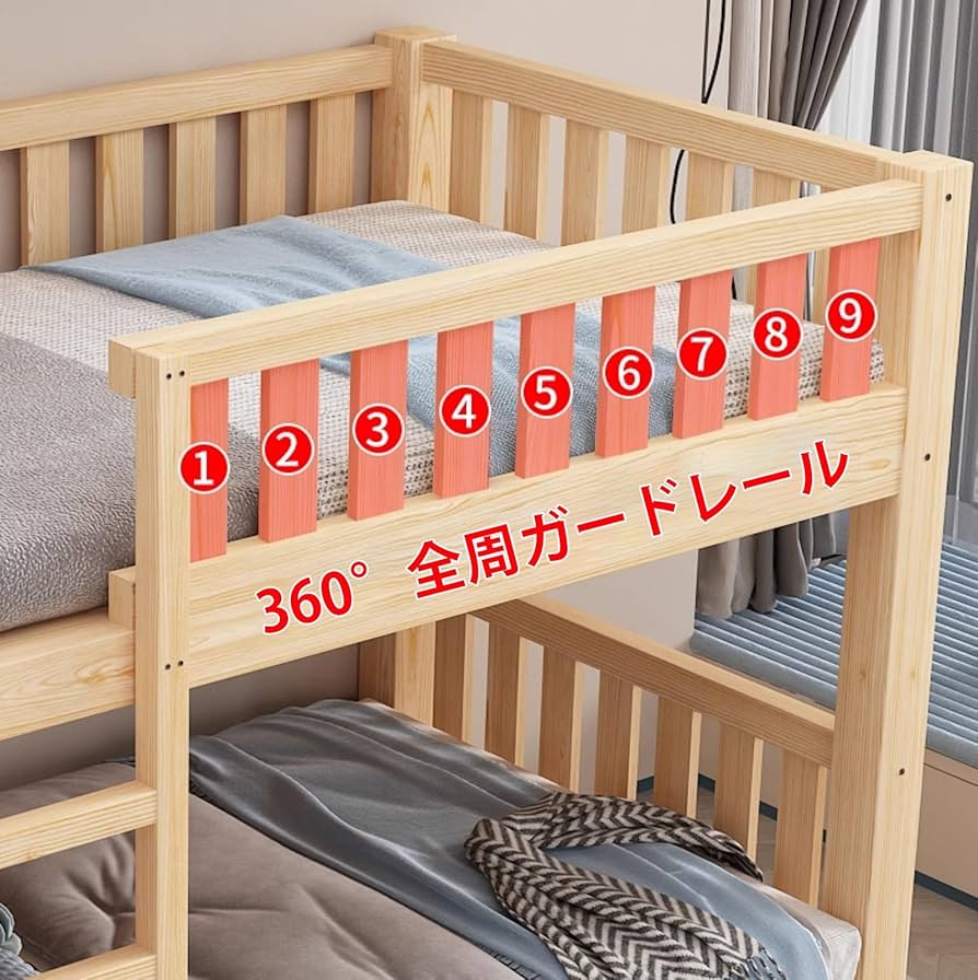 Amazon｜NOBBAT ロフトベッド システムベッド 木製 2段ベッド 大人用