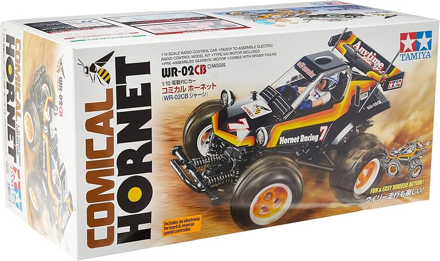 Amazon.com: Tamiya 58666 1/10 RC Comical Hornet Kit, with WR02CB
