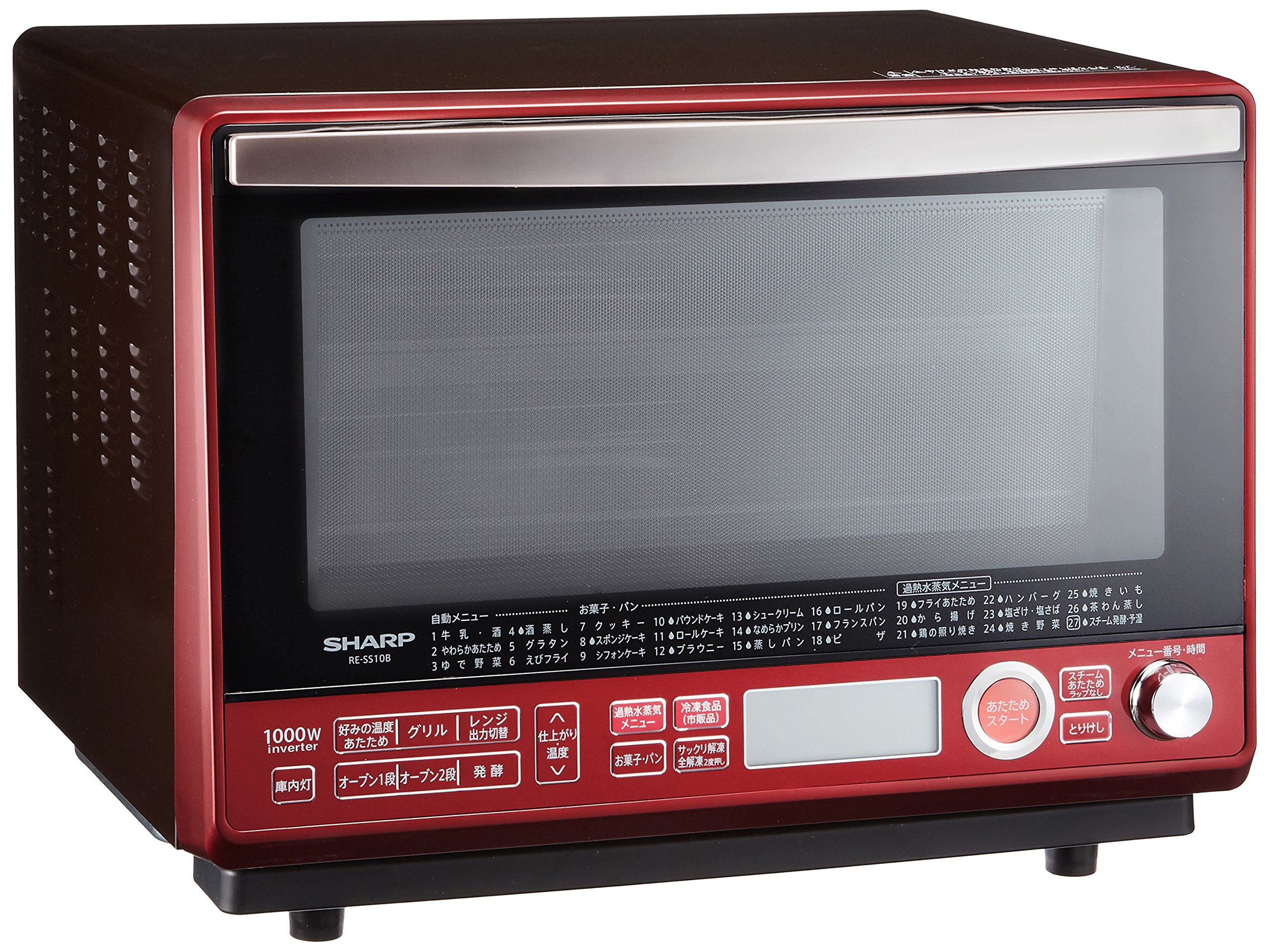 Amazon | シャープ 過熱水蒸気オーブンレンジ 2段調理 31L レッド RE