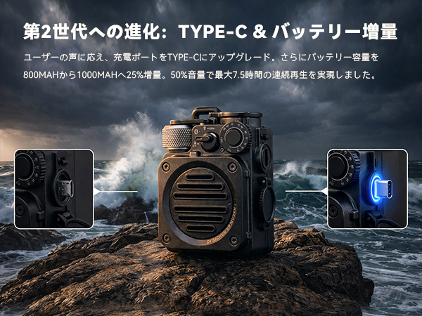 Amazon.co.jp: MUZEN Wild Go Bluetooth Speaker ポータブル
