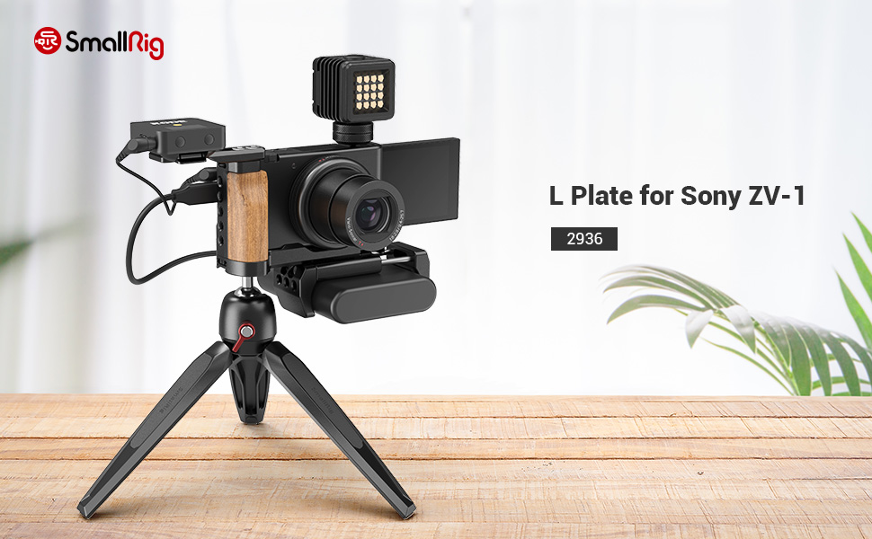 Amazon.com : SMALLRIG L-Shape Bracket Wooden Grip with Cold Shoe