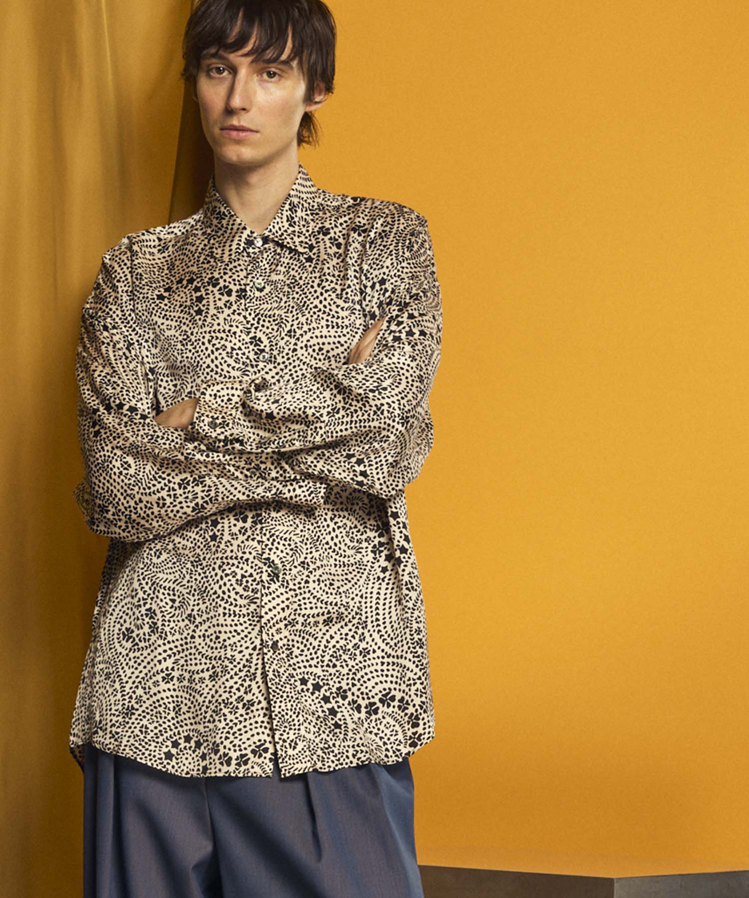 Italian Dead Stock Fabric】Prime-Over Regular Collar Shirt