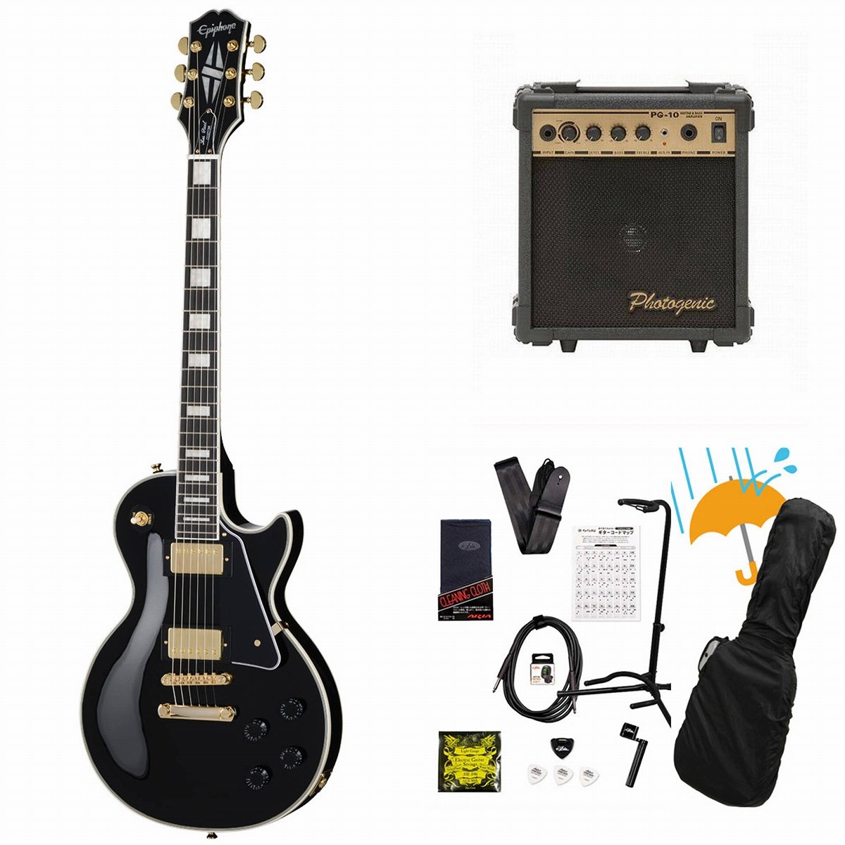 Epiphone / Inspired by Gibson Les Paul Custom Ebony エピフォン