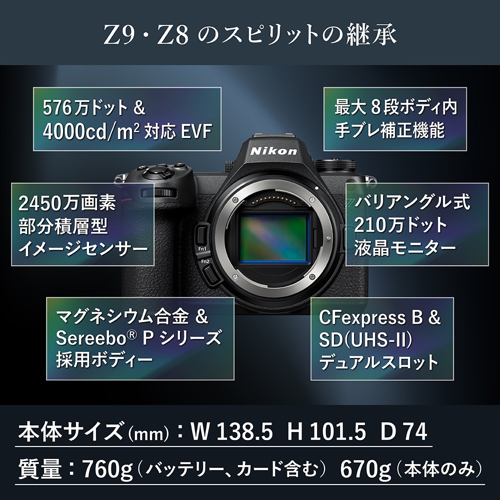 Nikon Z6III 24-120 レンズキット【SanDisk SDカード128GB 1枚