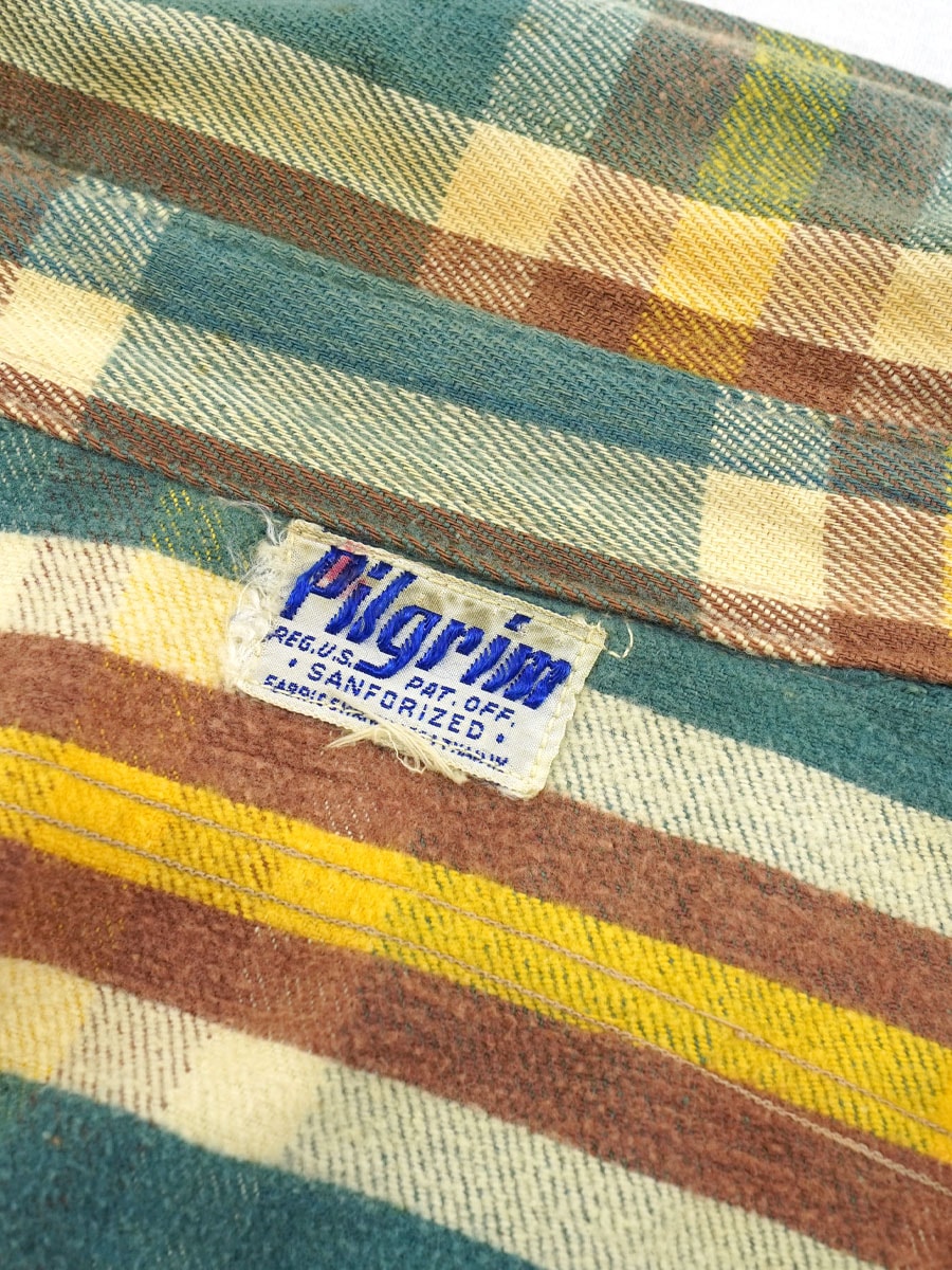 40's～50's Pilgrim マチ付き フランネルシャツ 実寸(16位) | NEW ITEM