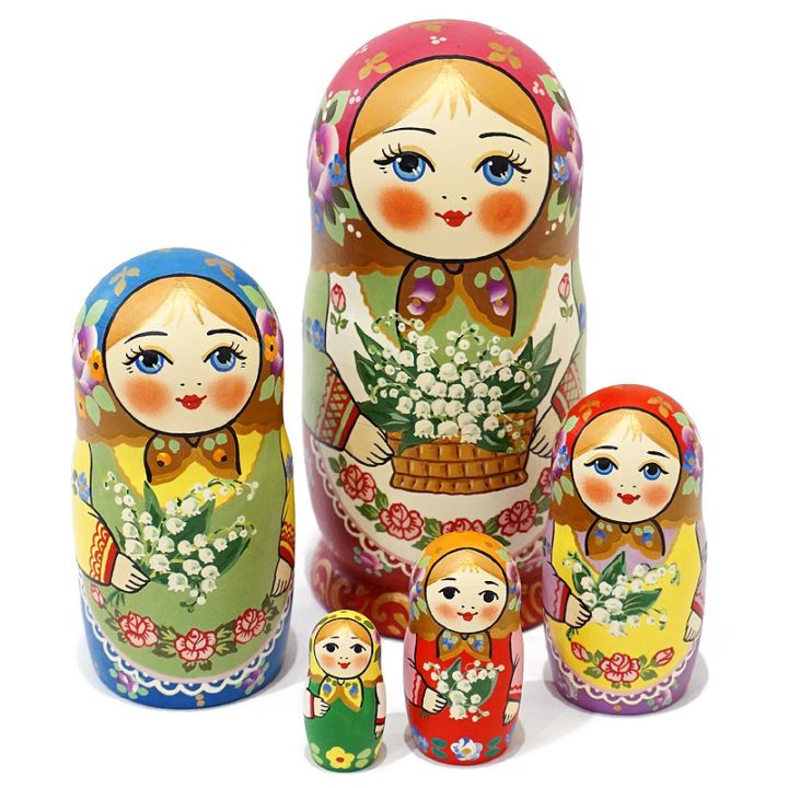 ロシア アンナ・リャボワ作 マトリョーシカ（5P） MAT-104