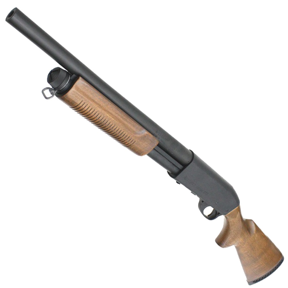 S&T M870 ミディアム リアルウッド エアーショットガン(SUPER MAGNUM