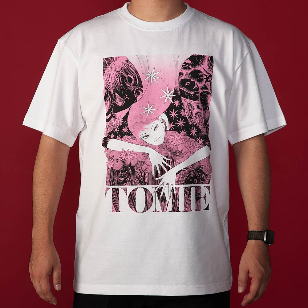 伊藤潤二/富江 Tシャツ/ホワイト｜墓場の画廊ONLINE STORE