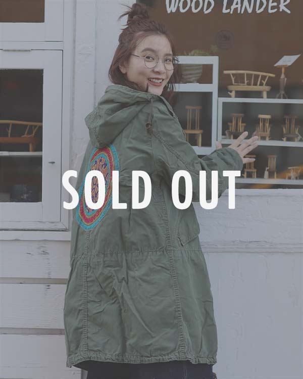 ≪60％off≫ tesoro / remake・シピボ刺繍ワッペンミリタリーコート