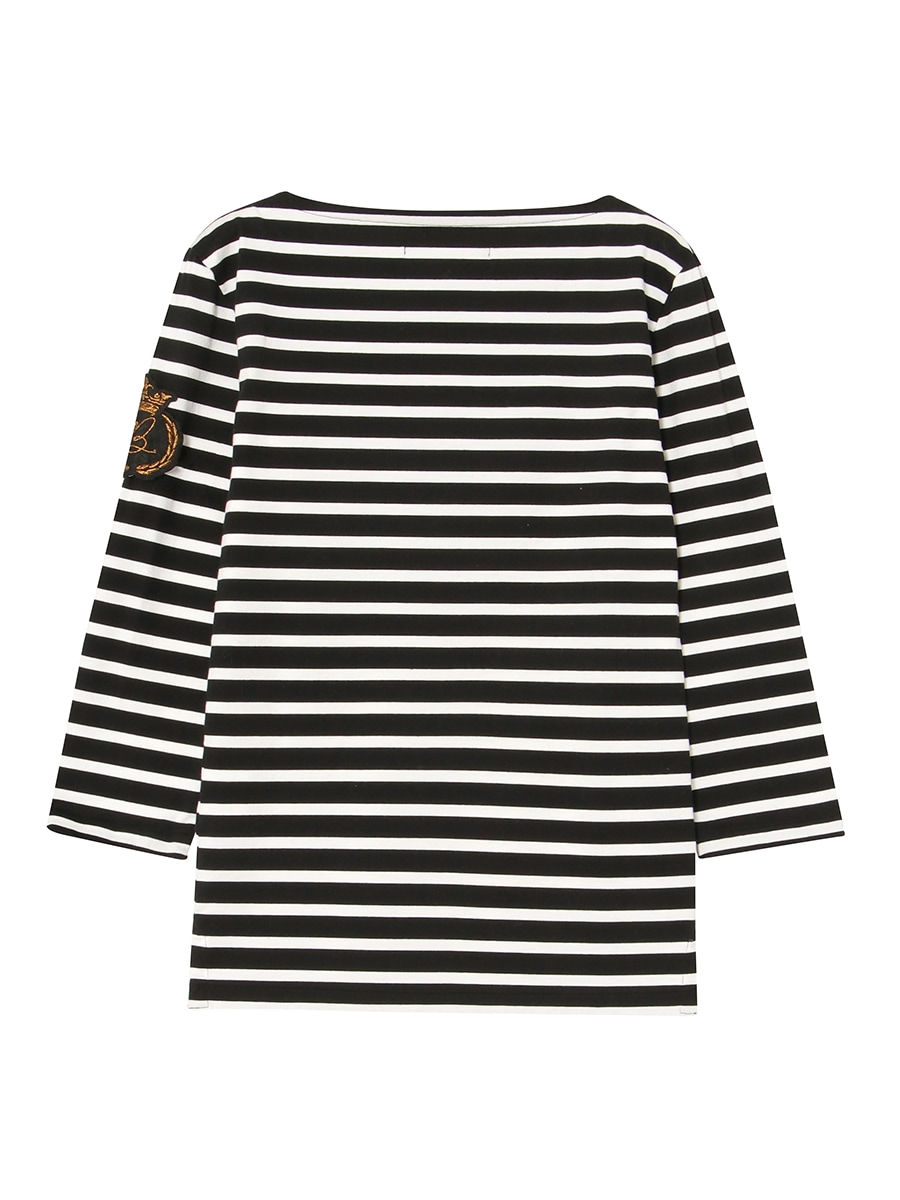 BOAT NECK COMPACT L/S TEE BORDER | ALL | MADISONBLUE