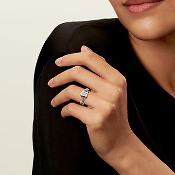 ティファニー 1837™ ダブル ロック リング スターリングシルバー