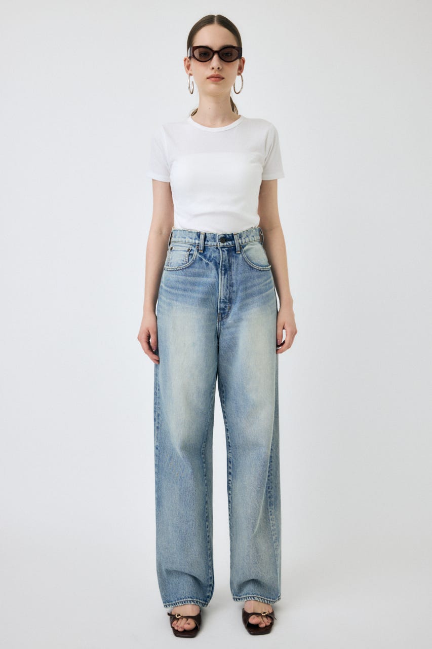 MOUSSY | HW DAMAGE LOOSE STRAIGHT (ワイド ) |SHEL'TTER WEBSTORE