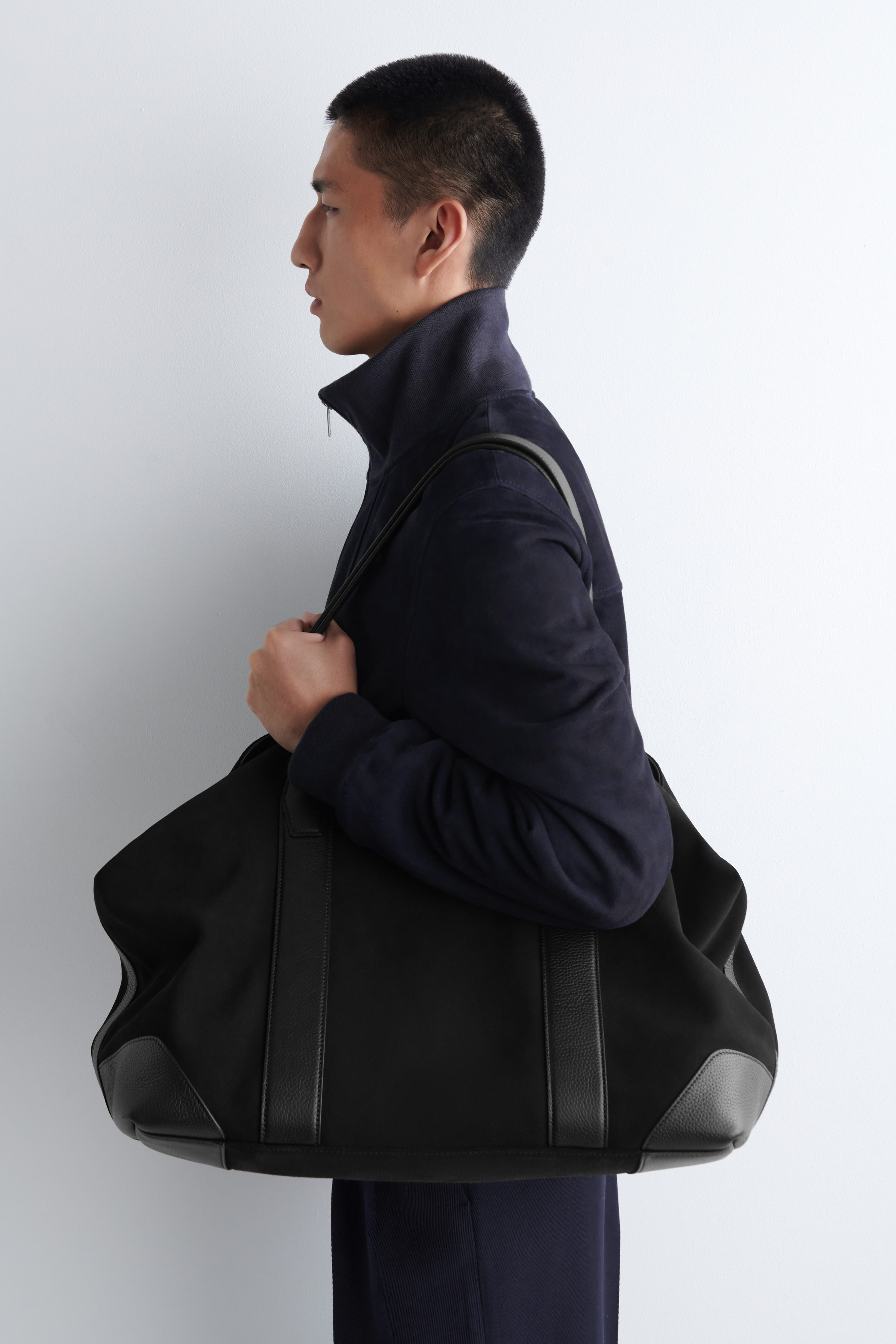 WEEKENDER TOTE BAG - SUEDE - BLACK | COS US