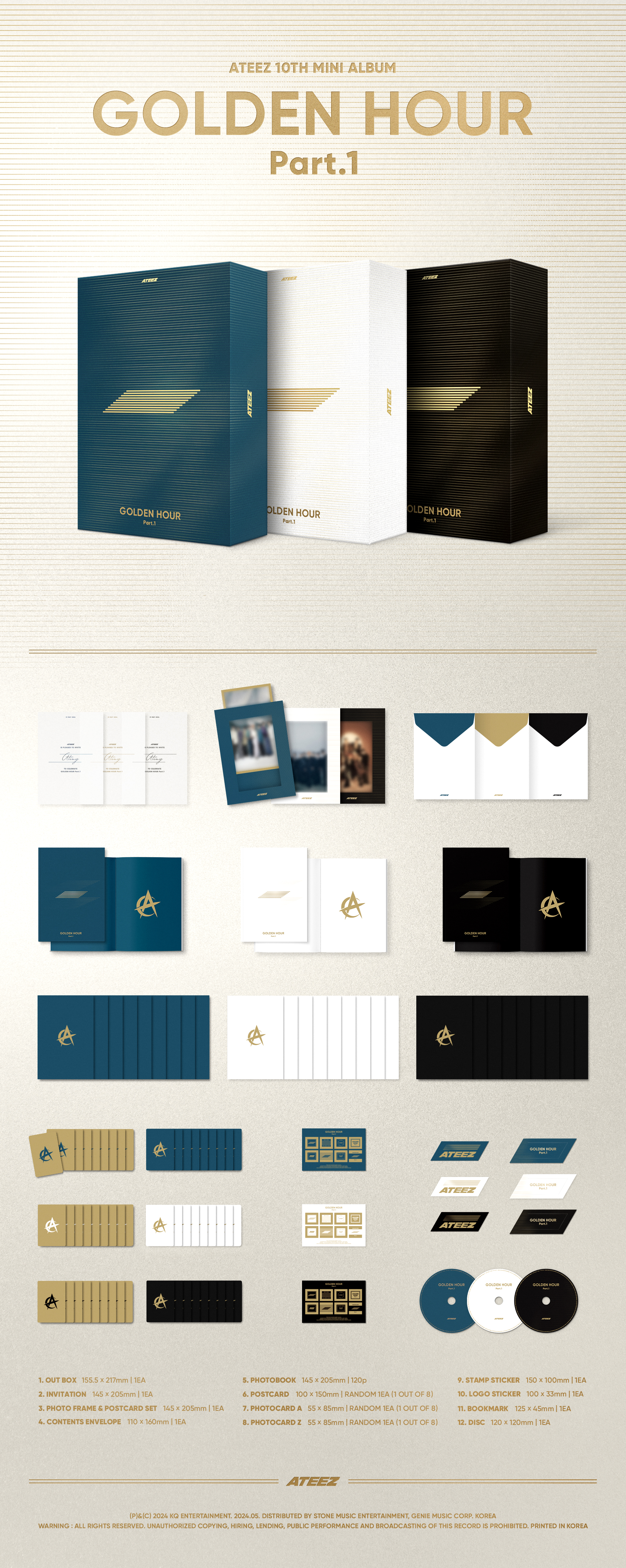jp.ktown4u.com : [3CD セット] ATEEZ - ミニアルバム10集 [GOLDEN