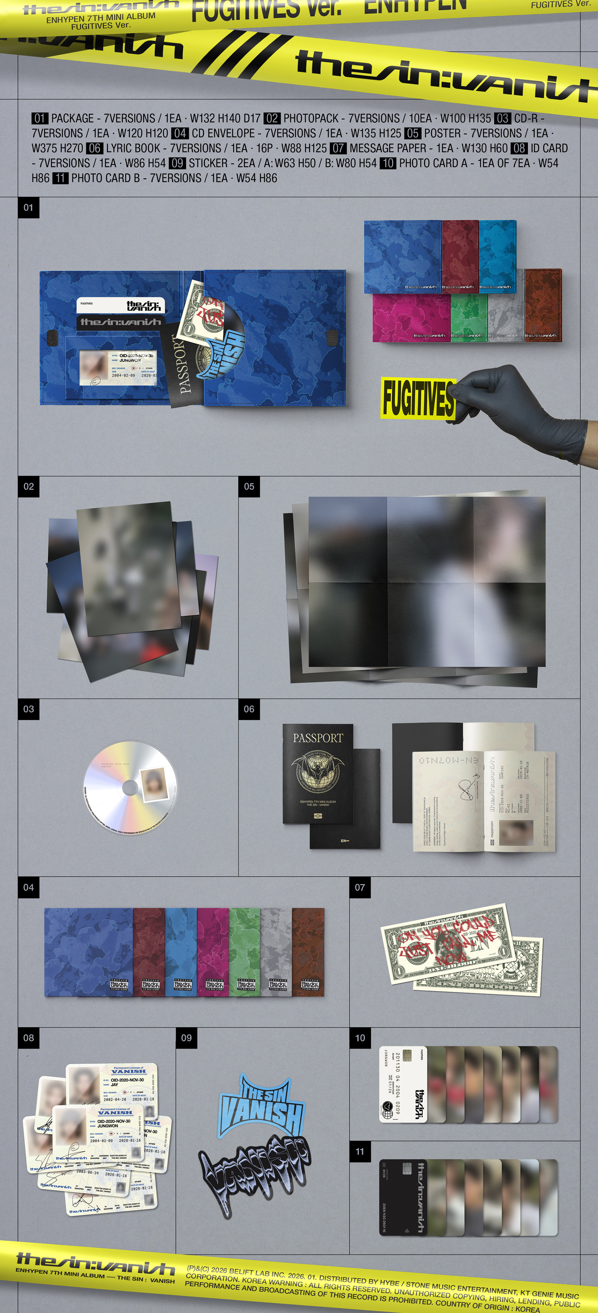 jp.ktown4u.com : [7CD セット] ENHYPEN - ミニアルバム7集 [THE SIN